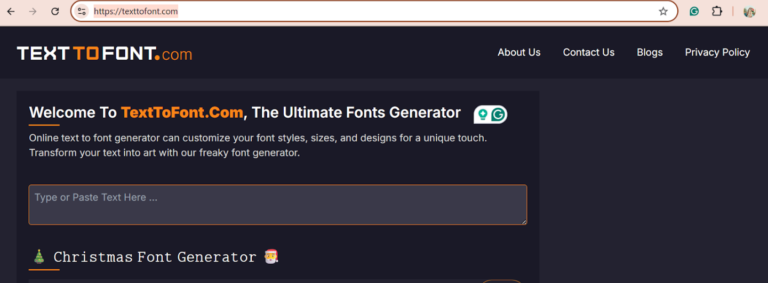 Text to Font Generator – Convert Your Text into Stylish Fonts